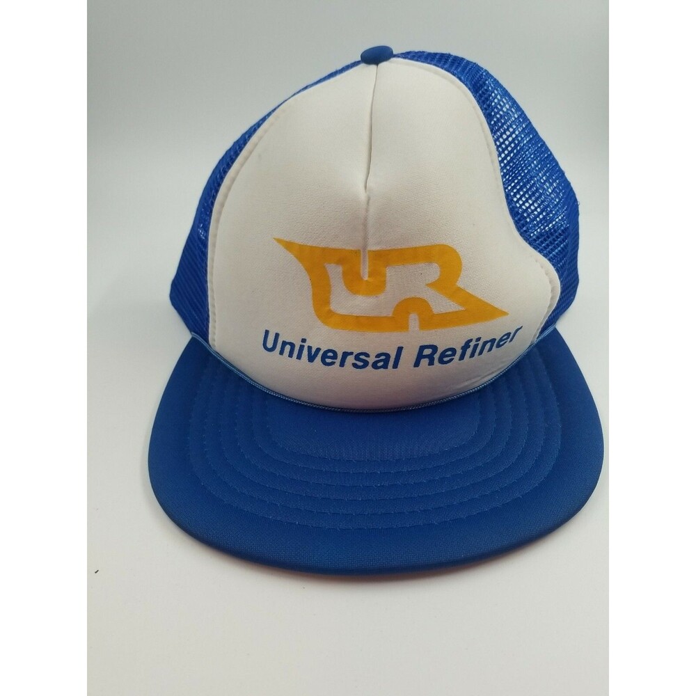 U R Universal Refiner Blue & White Mesh Trucker Hat Grinders Washington H2